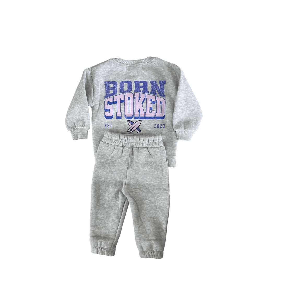 Born Stoked (purple/pink) - Sweatsuit - Tuck & Char Co.