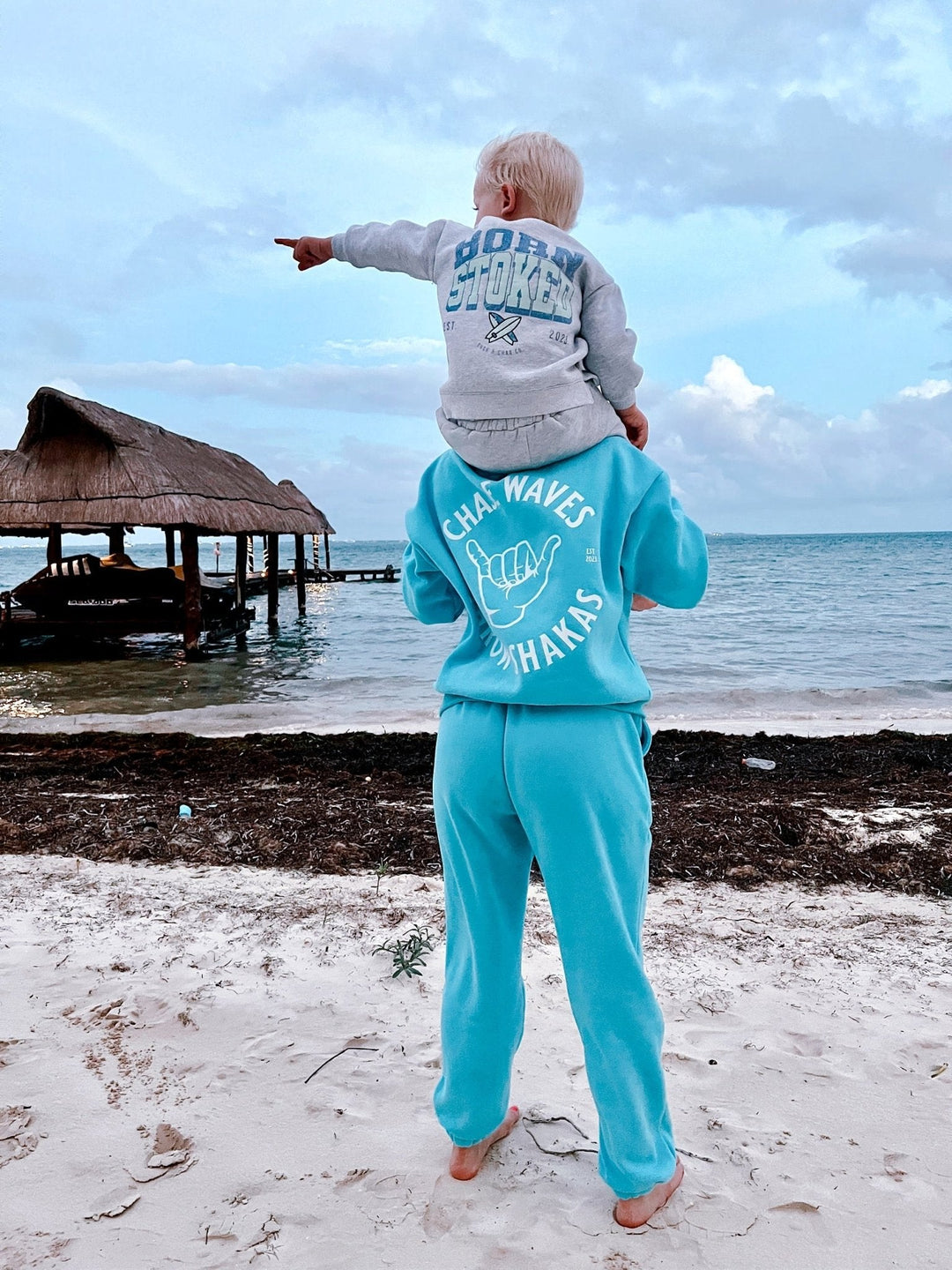 Chase Waves Throw Shakas Adult Sweatsuit - Tuck & Char Co.