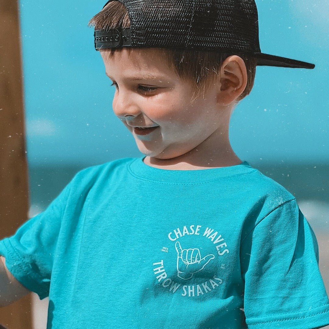 Chase Waves Throw Shakas Tee - Tuck & Char Co.