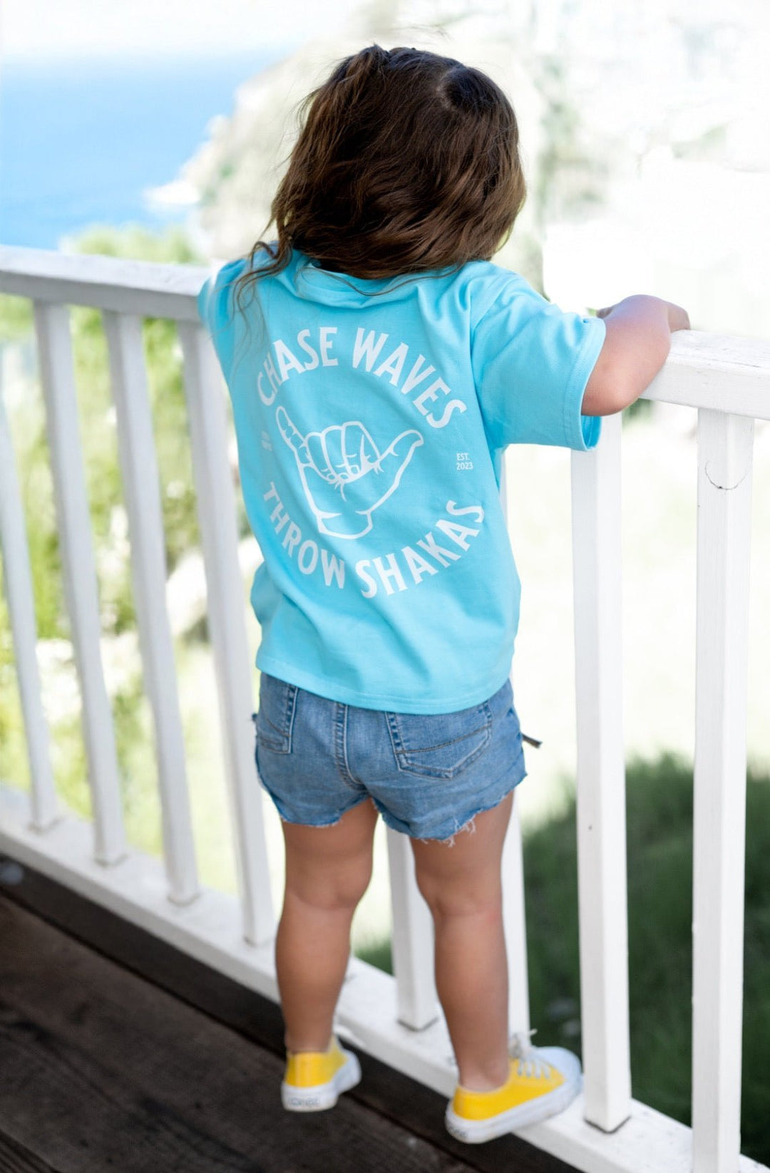 Chase Waves Throw Shakas Tee - Tuck & Char Co.