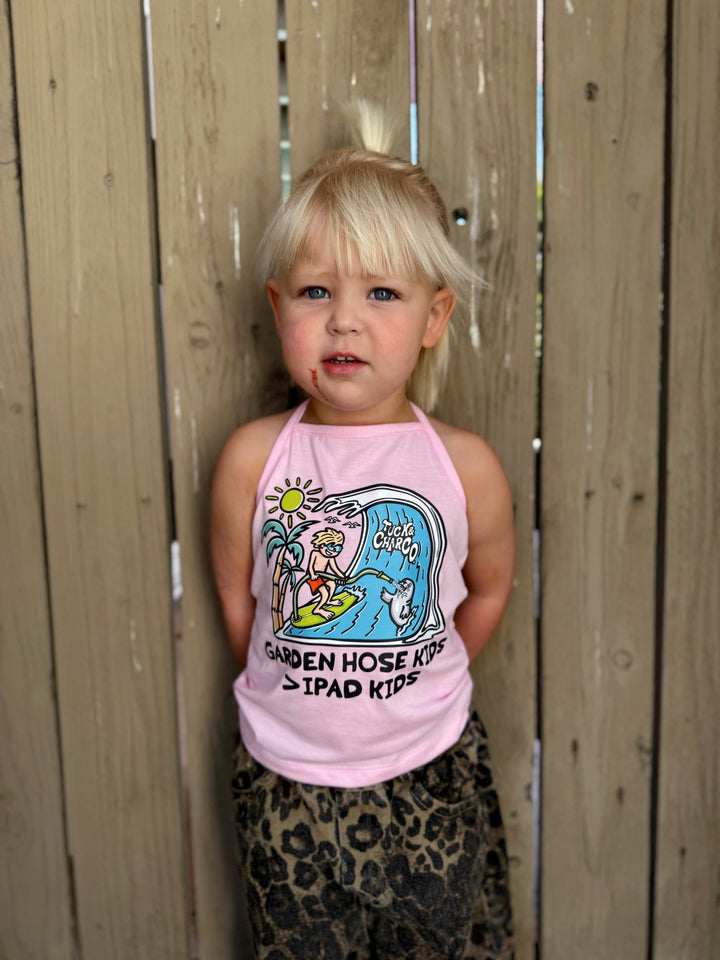 Garden Hose Kids > iPad Kids Halter Top - Pink - Tuck & Char Co.