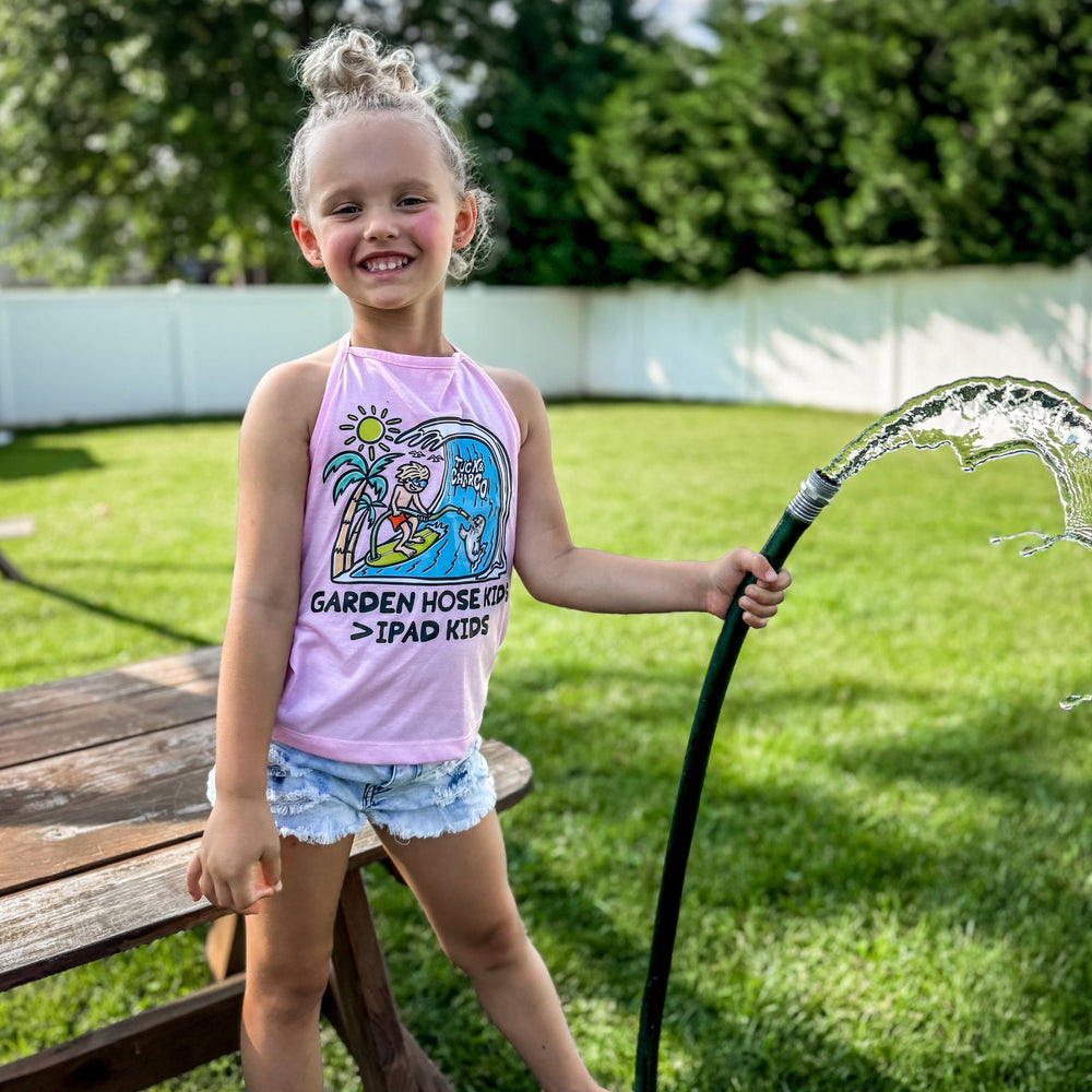 Garden Hose Kids > iPad Kids Halter Top - Pink - Tuck & Char Co.