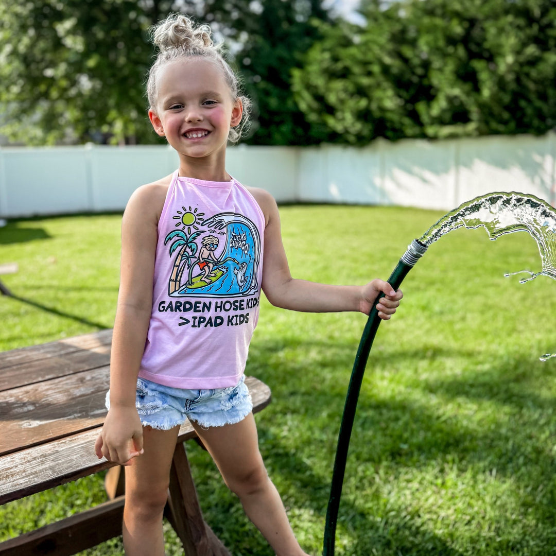 Garden Hose Kids > iPad Kids Halter Top - Pink - Tuck & Char Co.