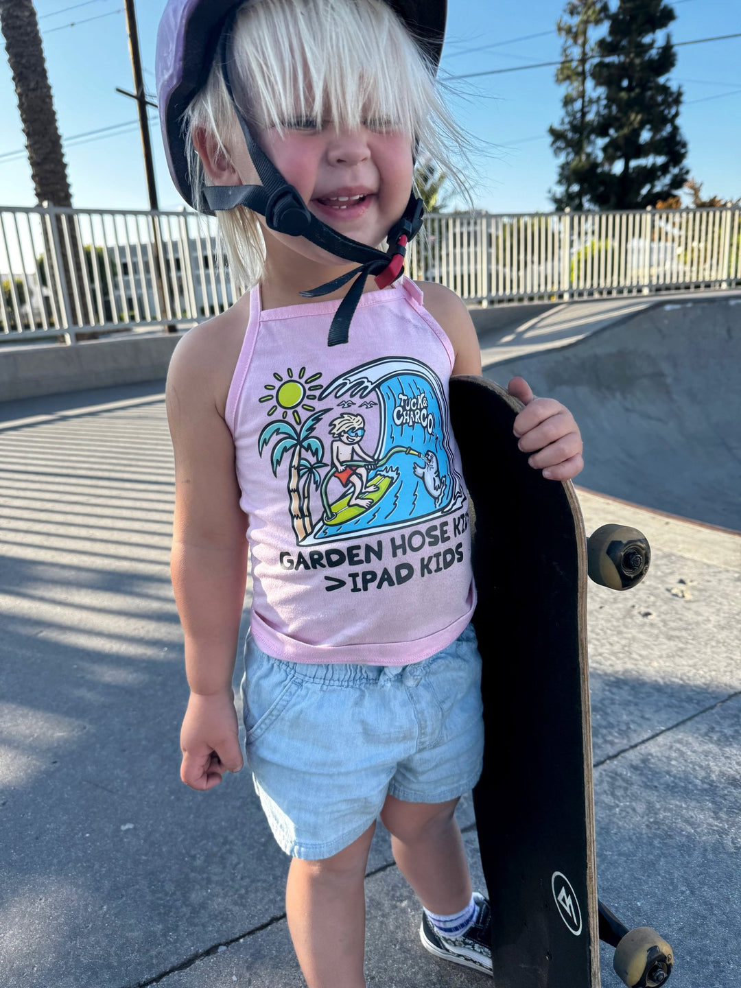 Garden Hose Kids > iPad Kids Halter Top - Pink - Tuck & Char Co.