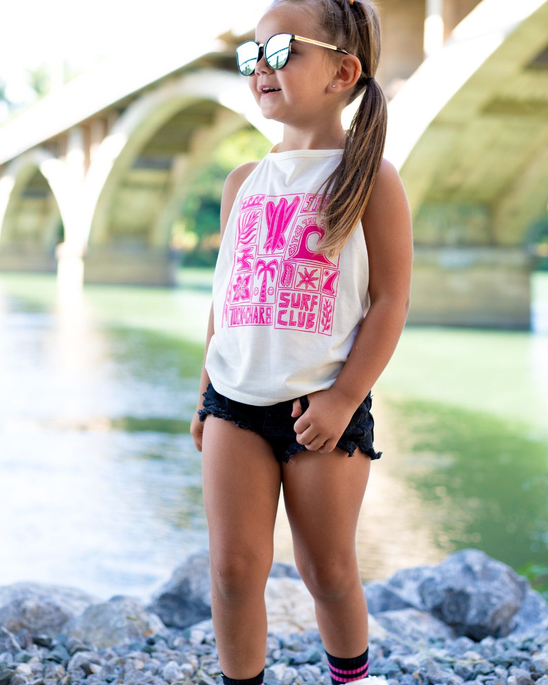 Girls Surf Club Halter Top - Cream - Tuck & Char Co.