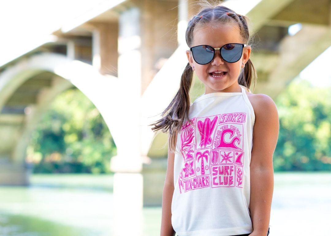 Girls Surf Club Halter Top - Cream - Tuck & Char Co.
