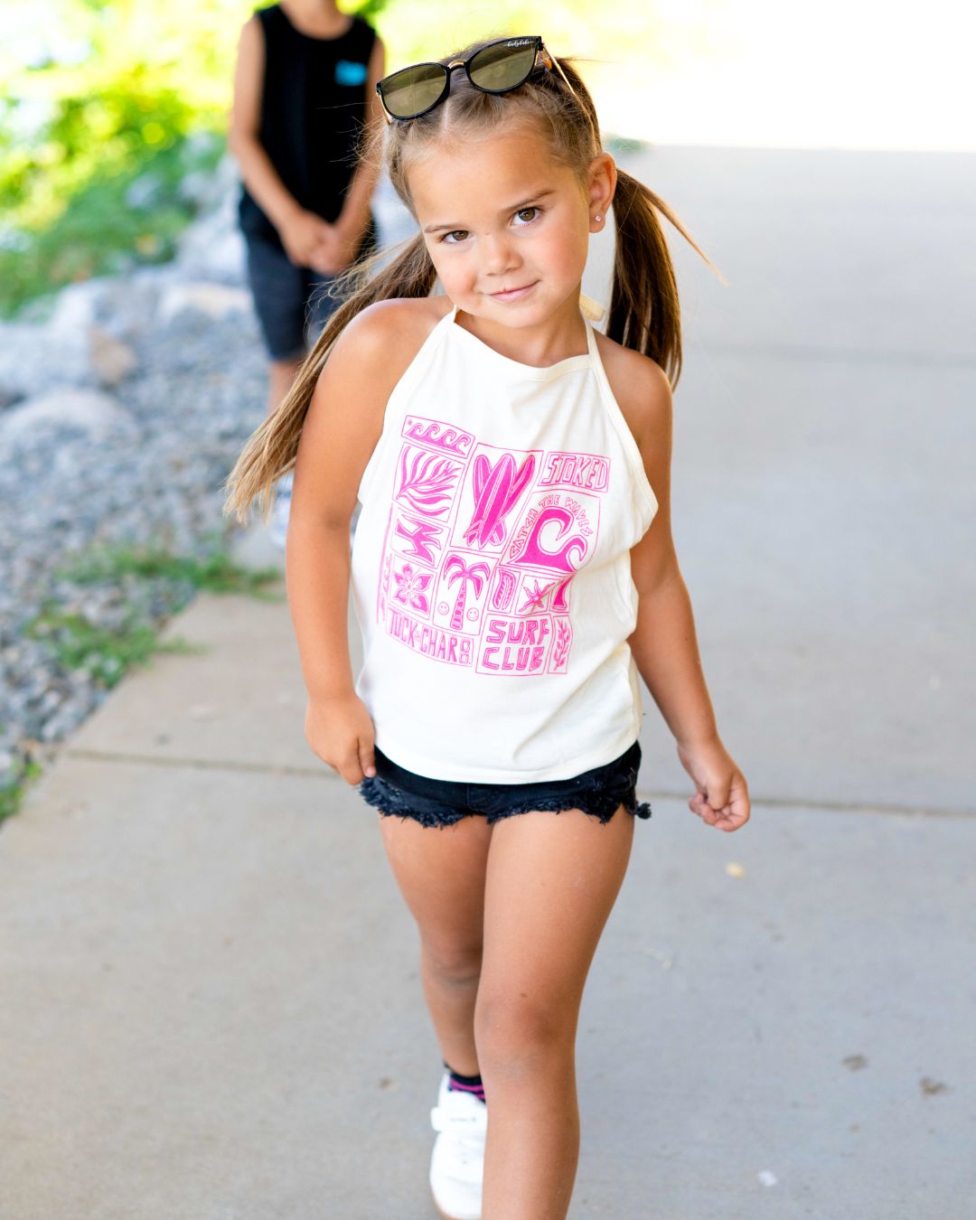 Girls Surf Club Halter Top - Cream - Tuck & Char Co.