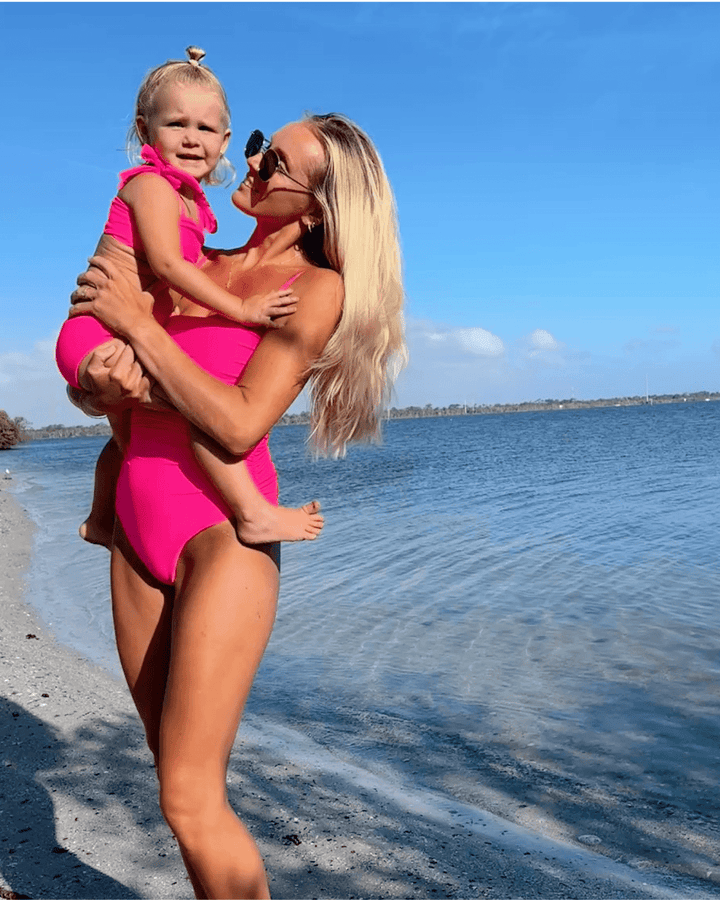 Hi - Viz Neon Pink Girls Bikini Swimsuit - Tuck & Char Co.