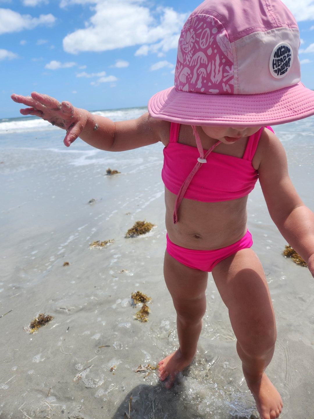 Hi - Viz Neon Pink Girls Bikini Swimsuit - Tuck & Char Co.