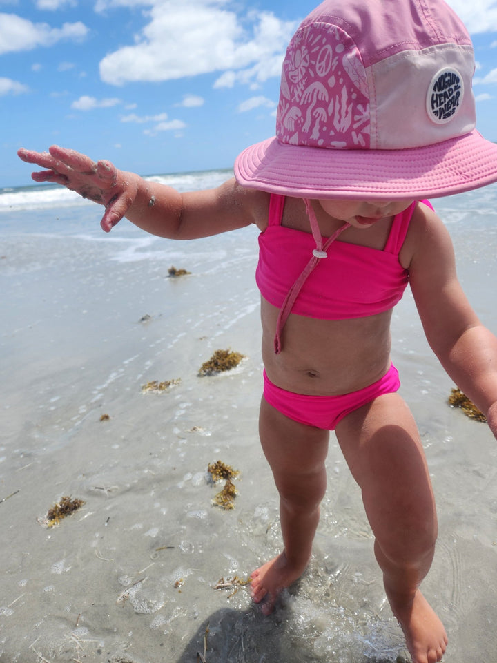 Hi - Viz Neon Pink Girls Bikini Swimsuit - Tuck & Char Co.