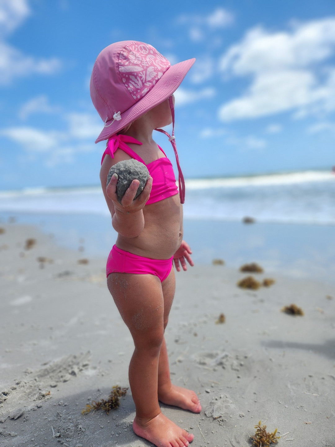 Hi - Viz Neon Pink Girls Bikini Swimsuit - Tuck & Char Co.