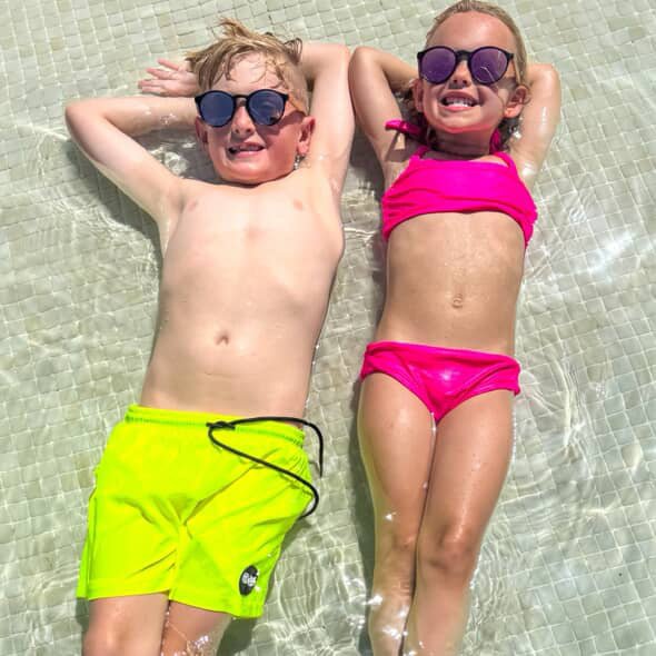 Hi - Viz Neon Pink Girls Bikini Swimsuit - Tuck & Char Co.