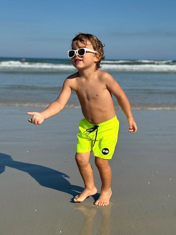 Hi - Viz Neon Yellow Boys Hybrid Boardshorts - Tuck & Char Co.