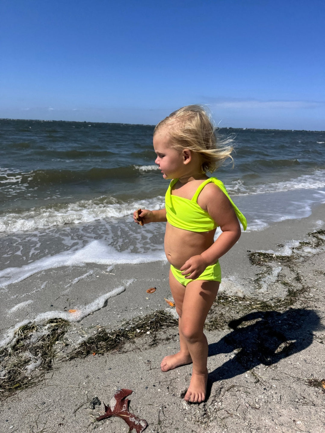 Hi - Viz Neon Yellow Girls Bikini Swimsuit - Tuck & Char Co.