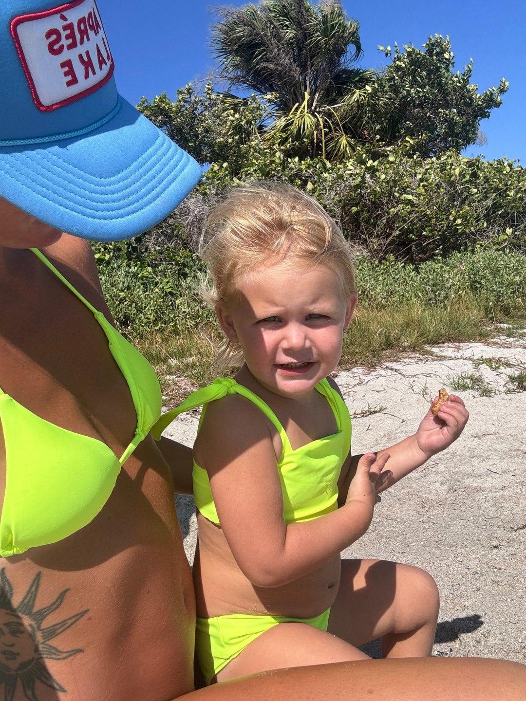 Hi - Viz Neon Yellow Girls Bikini Swimsuit - Tuck & Char Co.