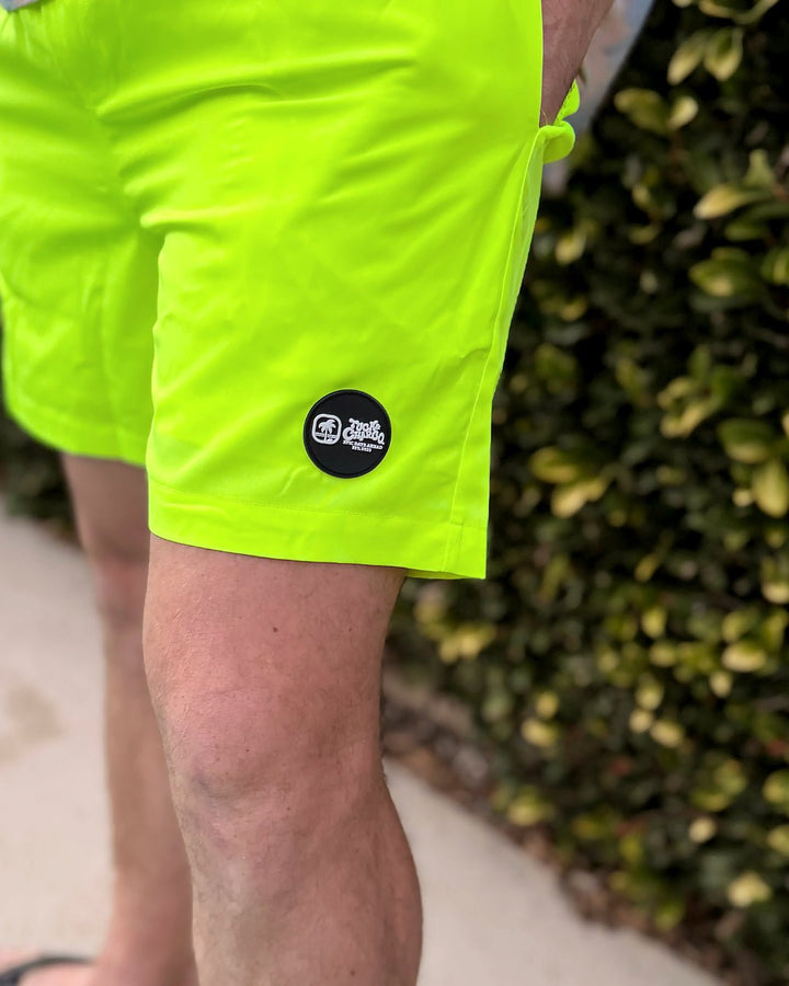Hi - Viz Neon Yellow Men's Hybrid Boardshort - Tuck & Char Co.