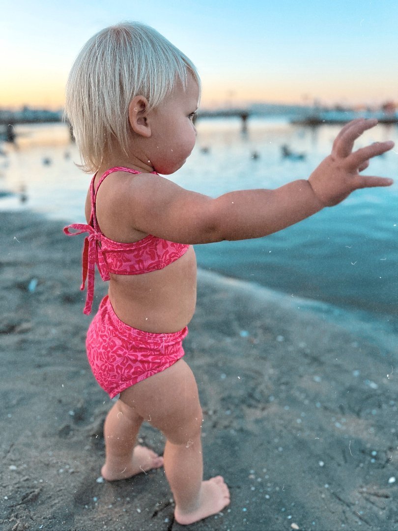 Hot Pink Hawaiian Tankini - Girls - Tuck & Char Co.