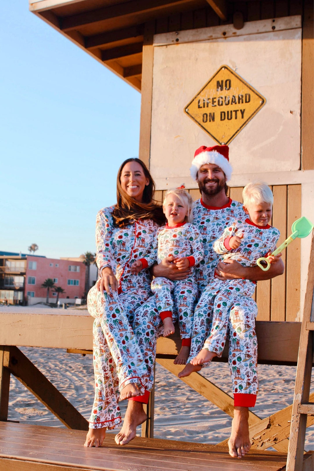 Jolly Waves Bamboo Mens Pajama Set - Joggers + Short Sleeve Top - Tuck & Char Co.