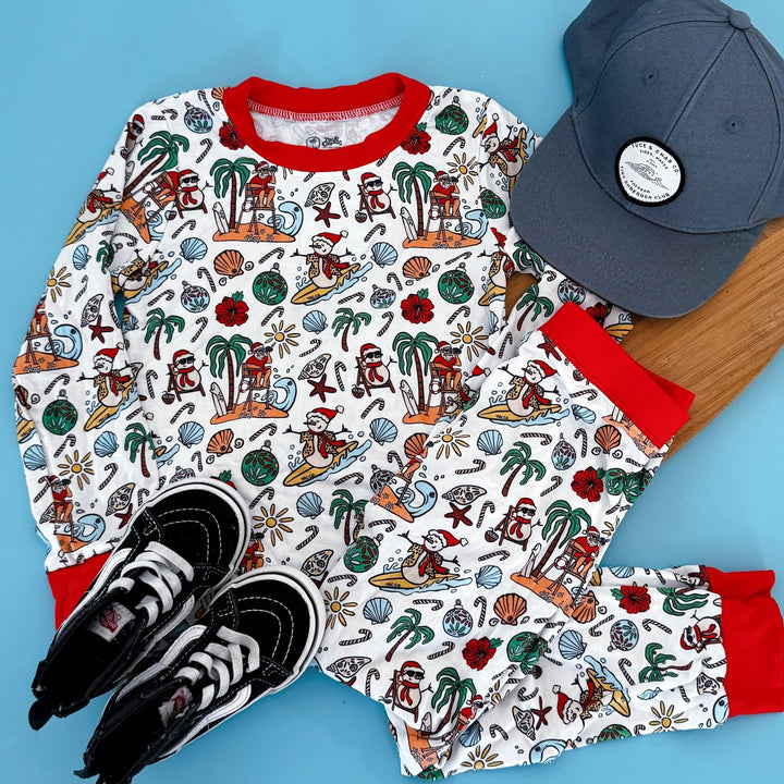 Jolly Waves Bamboo Toddler Two - Piece Pajama Set - Tuck & Char Co.