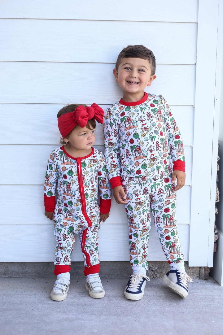 Jolly Waves Bamboo Toddler Two - Piece Pajama Set - Tuck & Char Co.