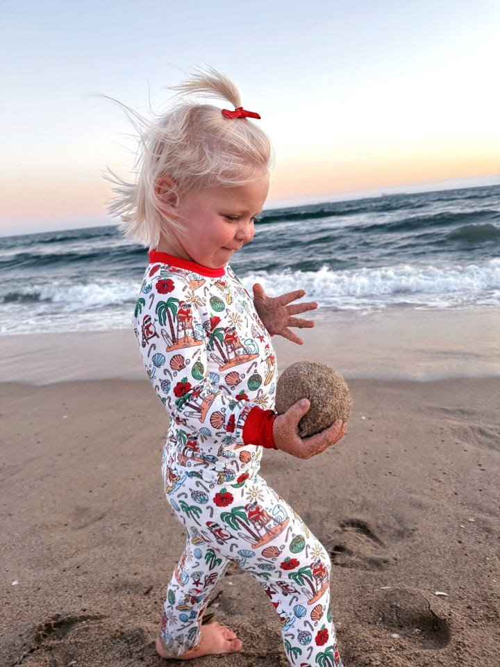 Jolly Waves Bamboo Toddler Two - Piece Pajama Set - Tuck & Char Co.
