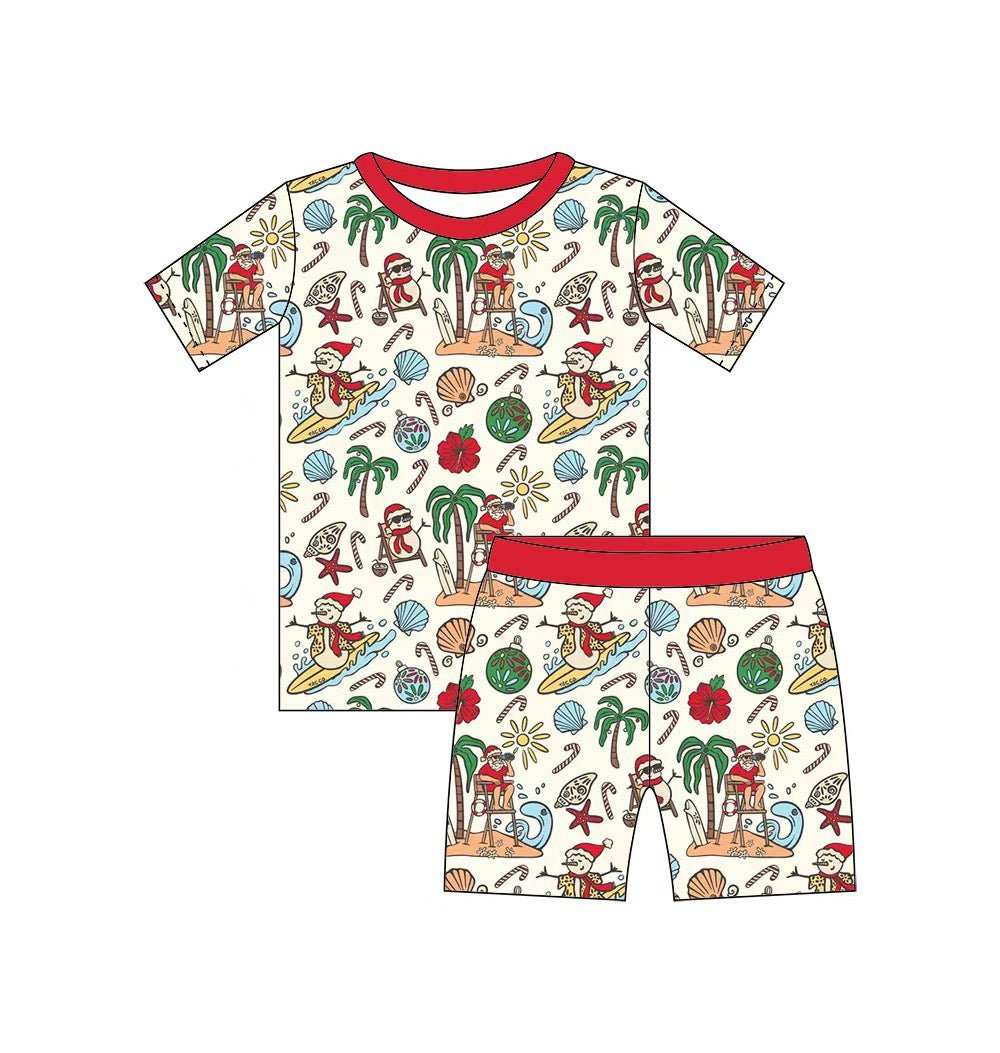 Jolly Waves Bamboo Toddler Two - Piece Pajama Set Shorties - Tuck & Char Co.