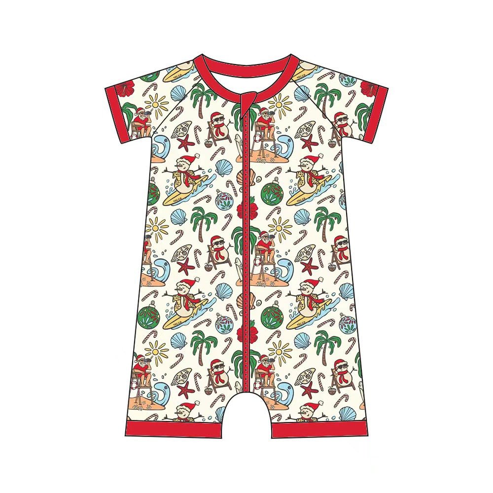 Jolly Waves Bamboo Zippy Pajama Shorties - Tuck & Char Co.