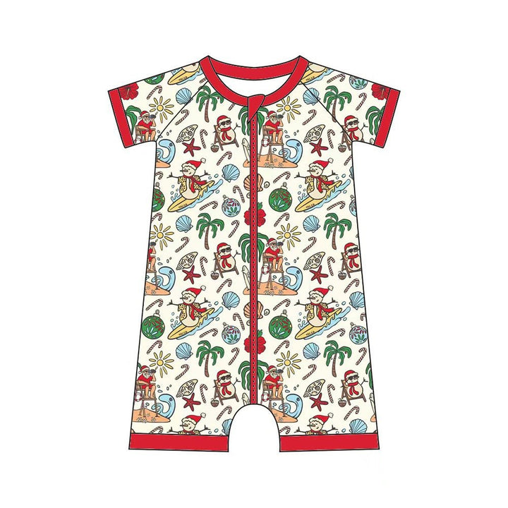 Jolly Waves Bamboo Zippy Pajama Shorties - Tuck & Char Co.