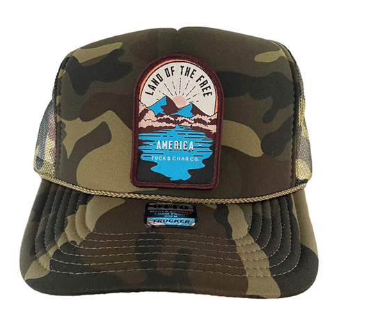 Land of the Free Trucker Hat - Tuck & Char Co. 