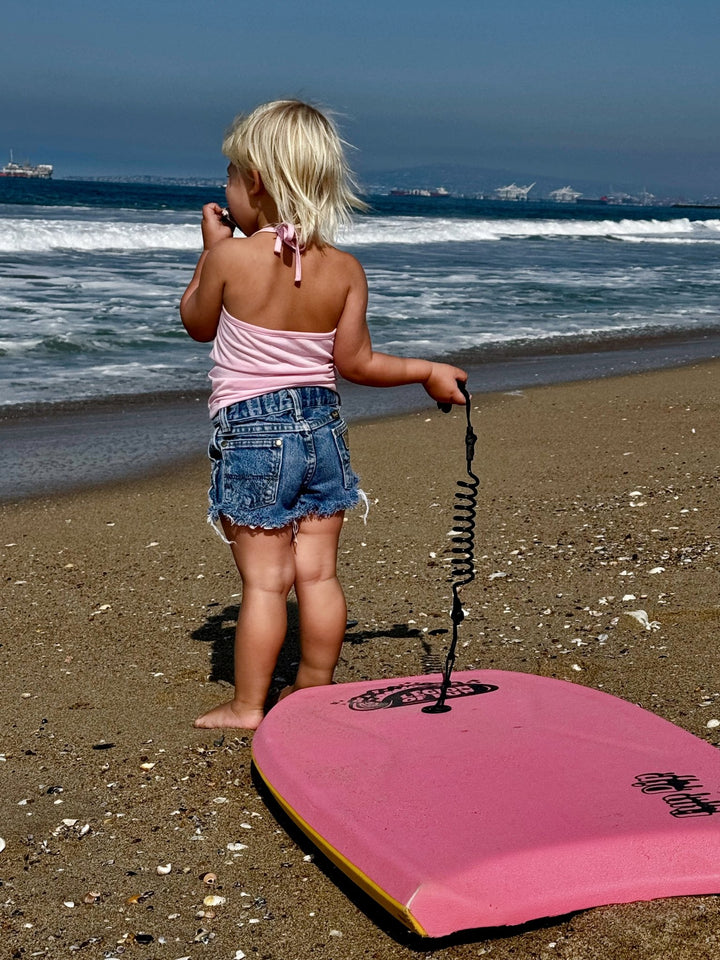 Life's Better on a Board Girls Halter Top - Pink - Tuck & Char Co.