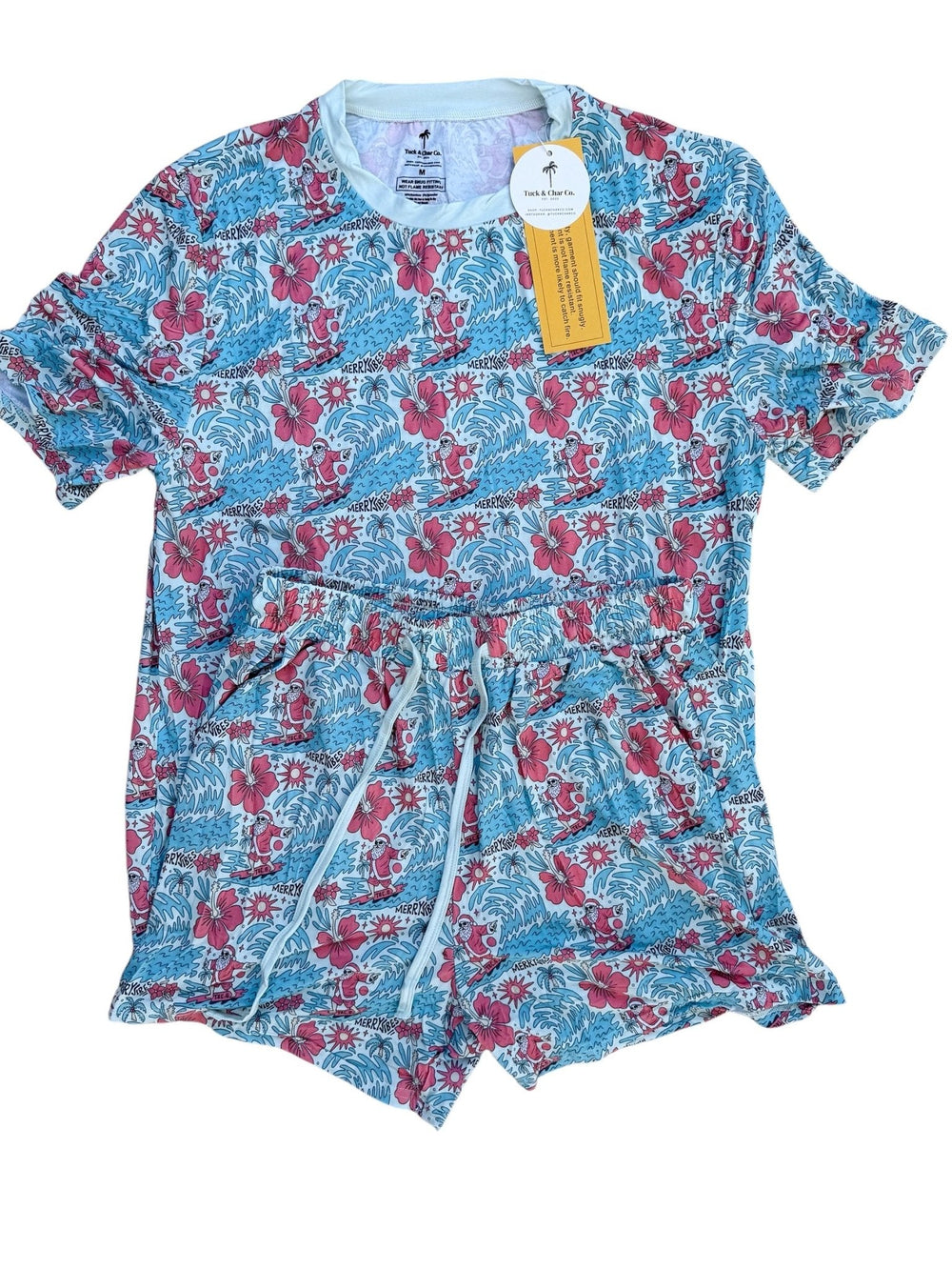 Merry Vibes Bamboo Mens Pajama Set - Tuck & Char Co.