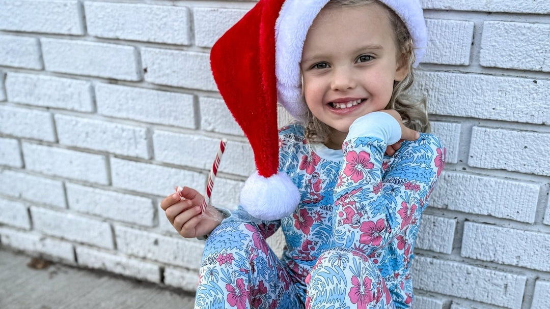 Merry Vibes Bamboo Toddler Two - Piece Pajama Set - Tuck & Char Co.