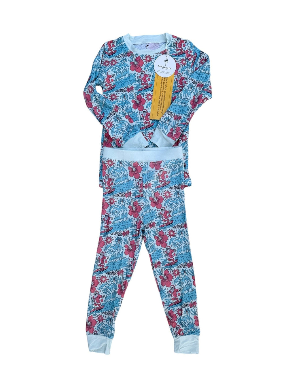 Merry Vibes Bamboo Toddler Two - Piece Pajama Set - Tuck & Char Co.