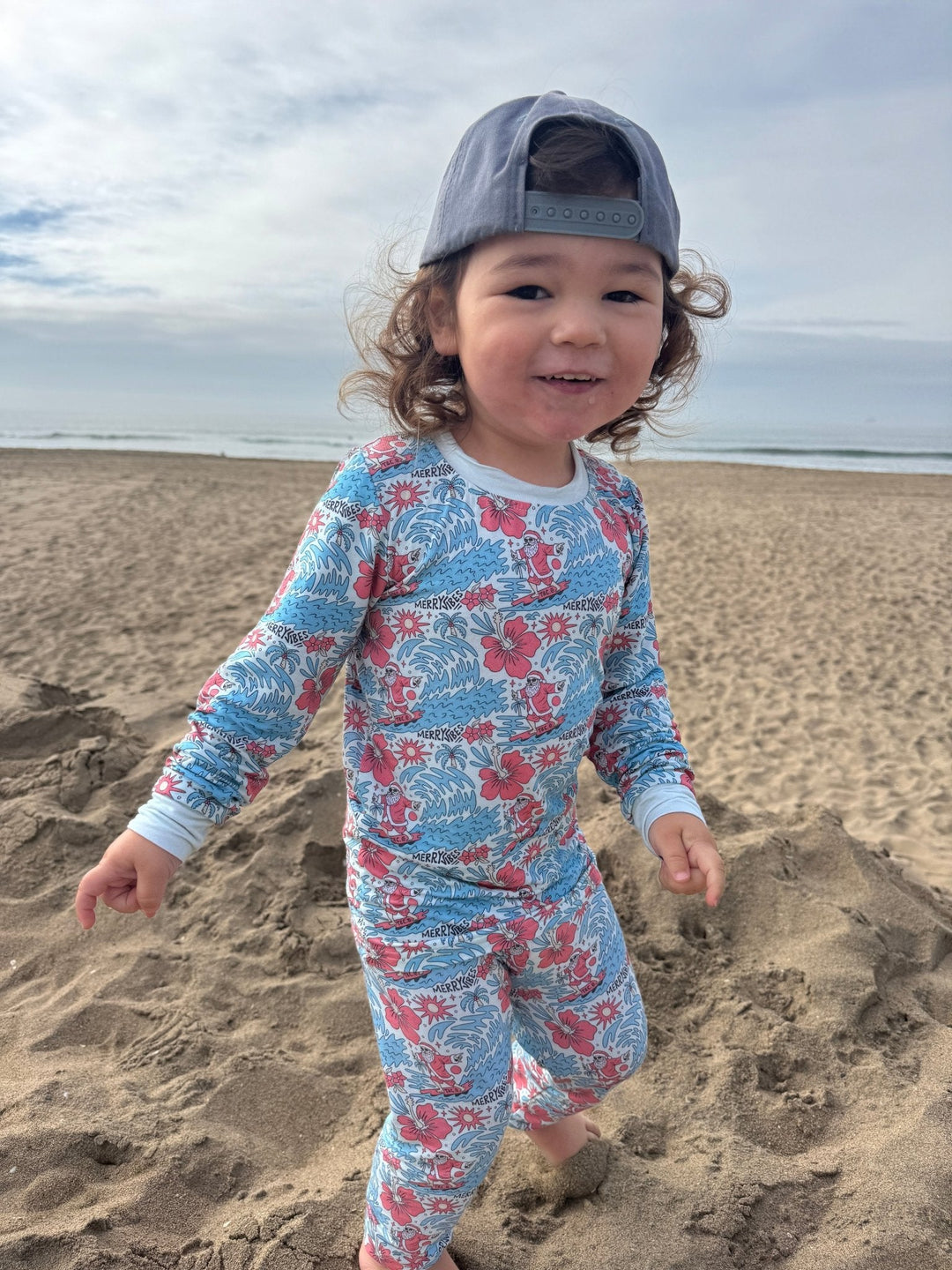 Merry Vibes Bamboo Toddler Two - Piece Pajama Set - Tuck & Char Co.