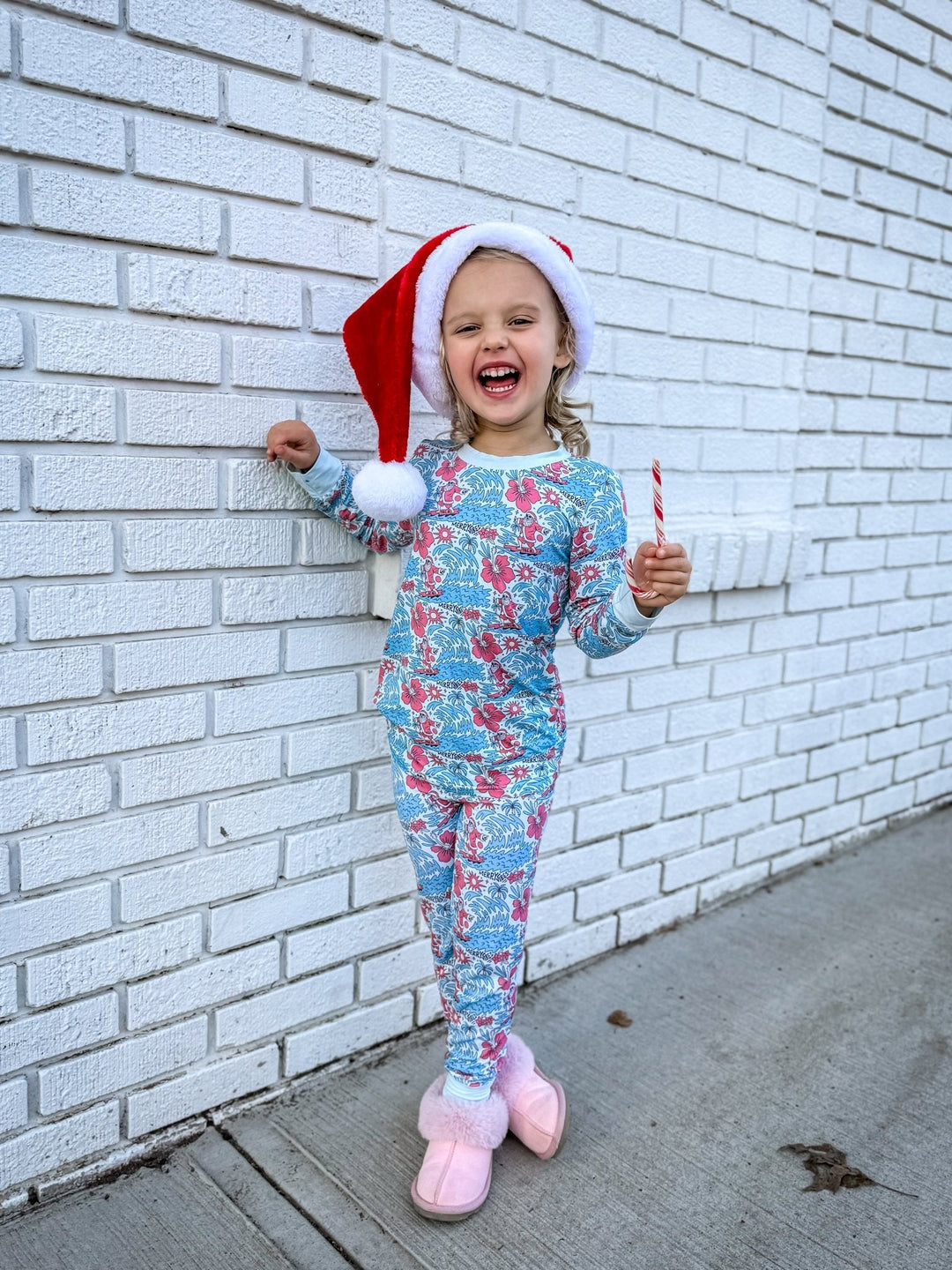 Merry Vibes Bamboo Toddler Two - Piece Pajama Set - Tuck & Char Co.