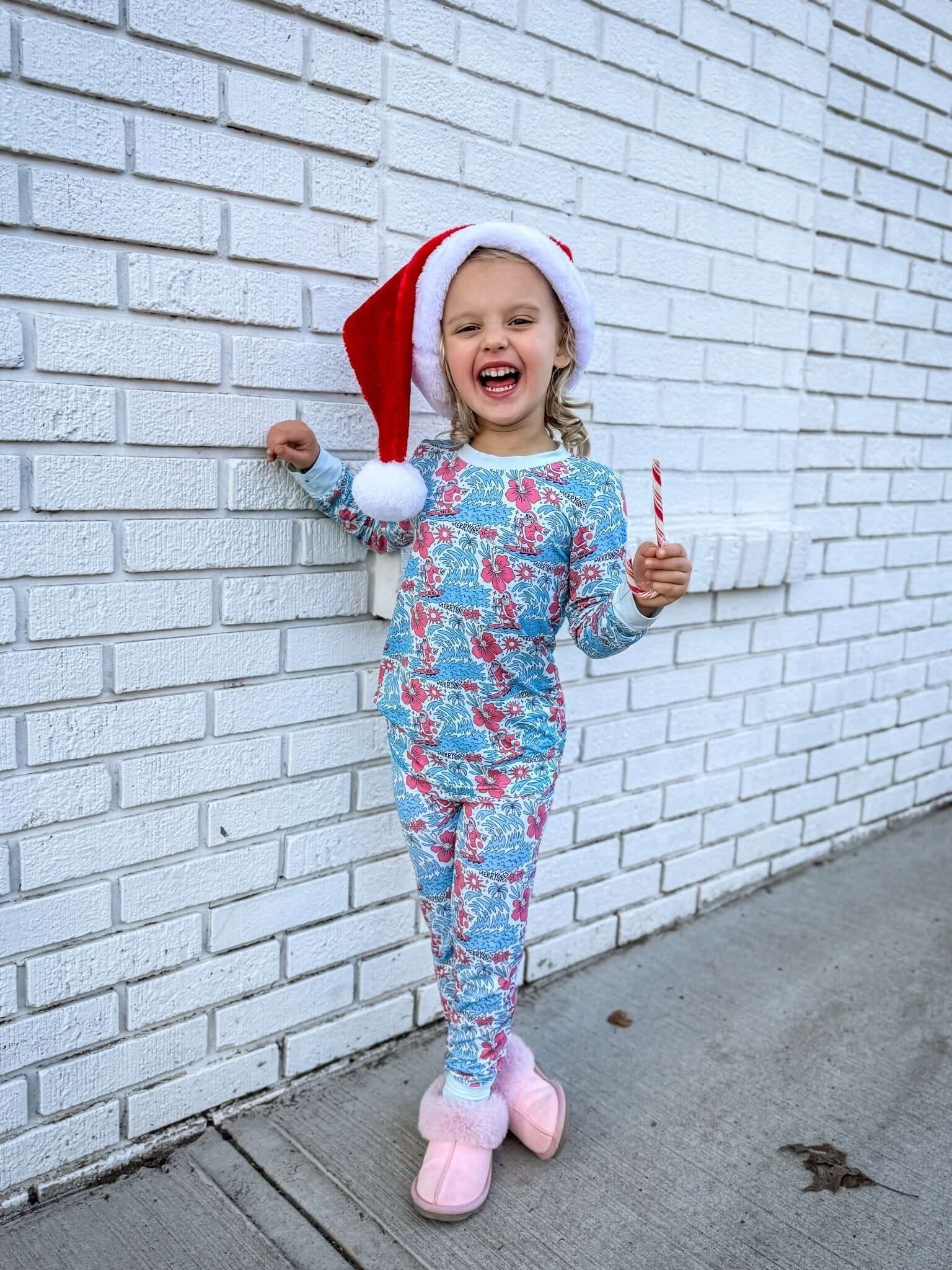 Merry Vibes Bamboo Toddler Two - Piece Pajama Set - Tuck & Char Co.