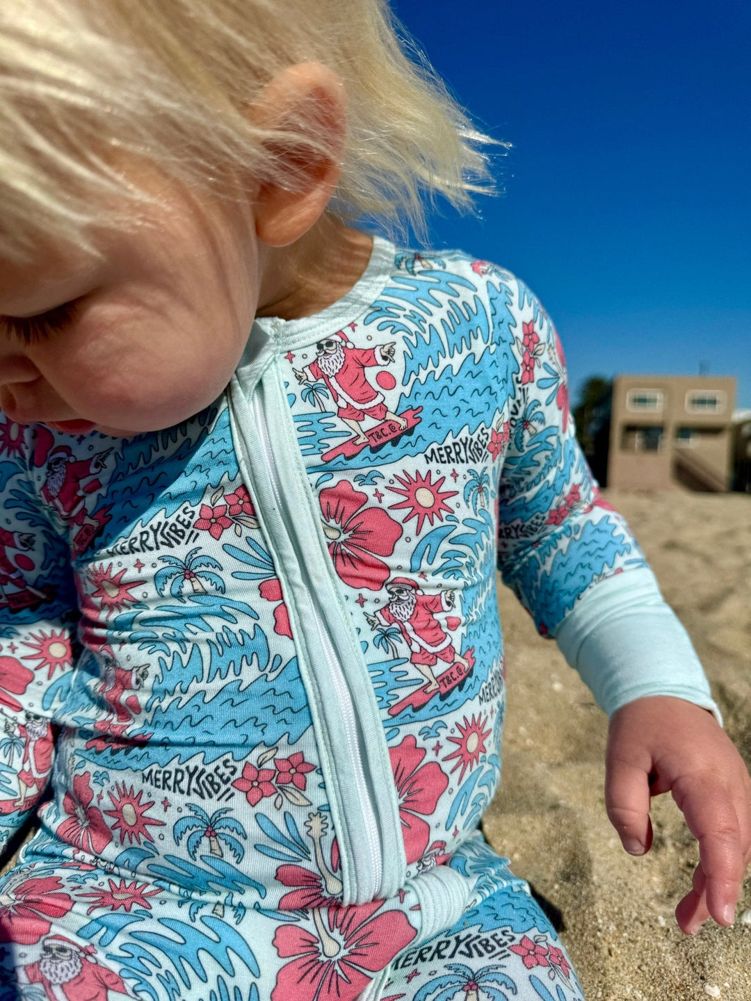 Merry Vibes Bamboo Zippy Pajama - Tuck & Char Co.