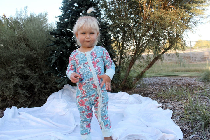 Merry Vibes Bamboo Zippy Pajama - Tuck & Char Co.