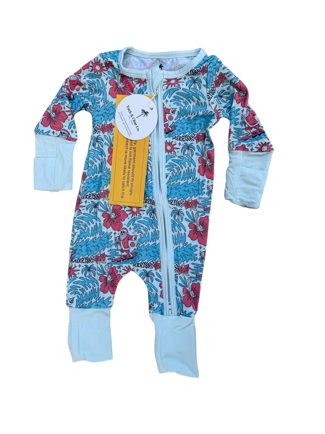 Merry Vibes Bamboo Zippy Pajama - Tuck & Char Co.