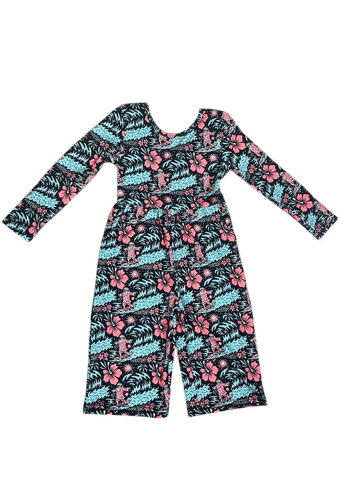 Merry Vibes Girls Wide Leg Romper - Tuck & Char Co.