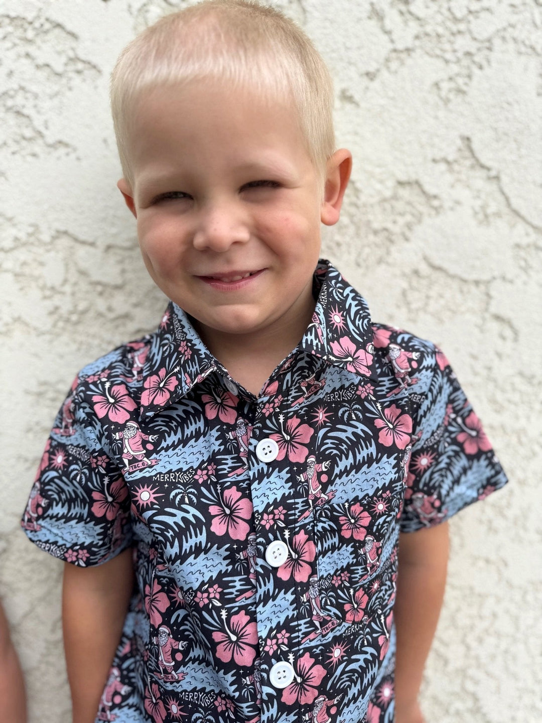 Merry Vibes Hawaiian Shirt Kids - Tuck & Char Co.