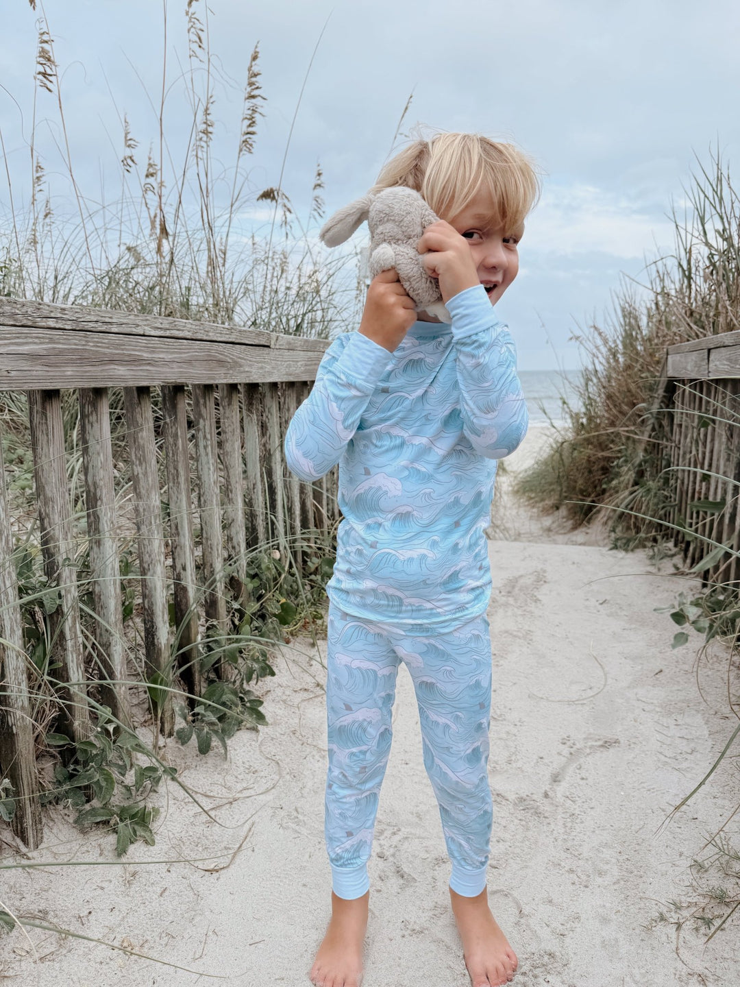 Ocean Dreamers Bamboo Pajamas - Two Piece - Tuck & Char Co.