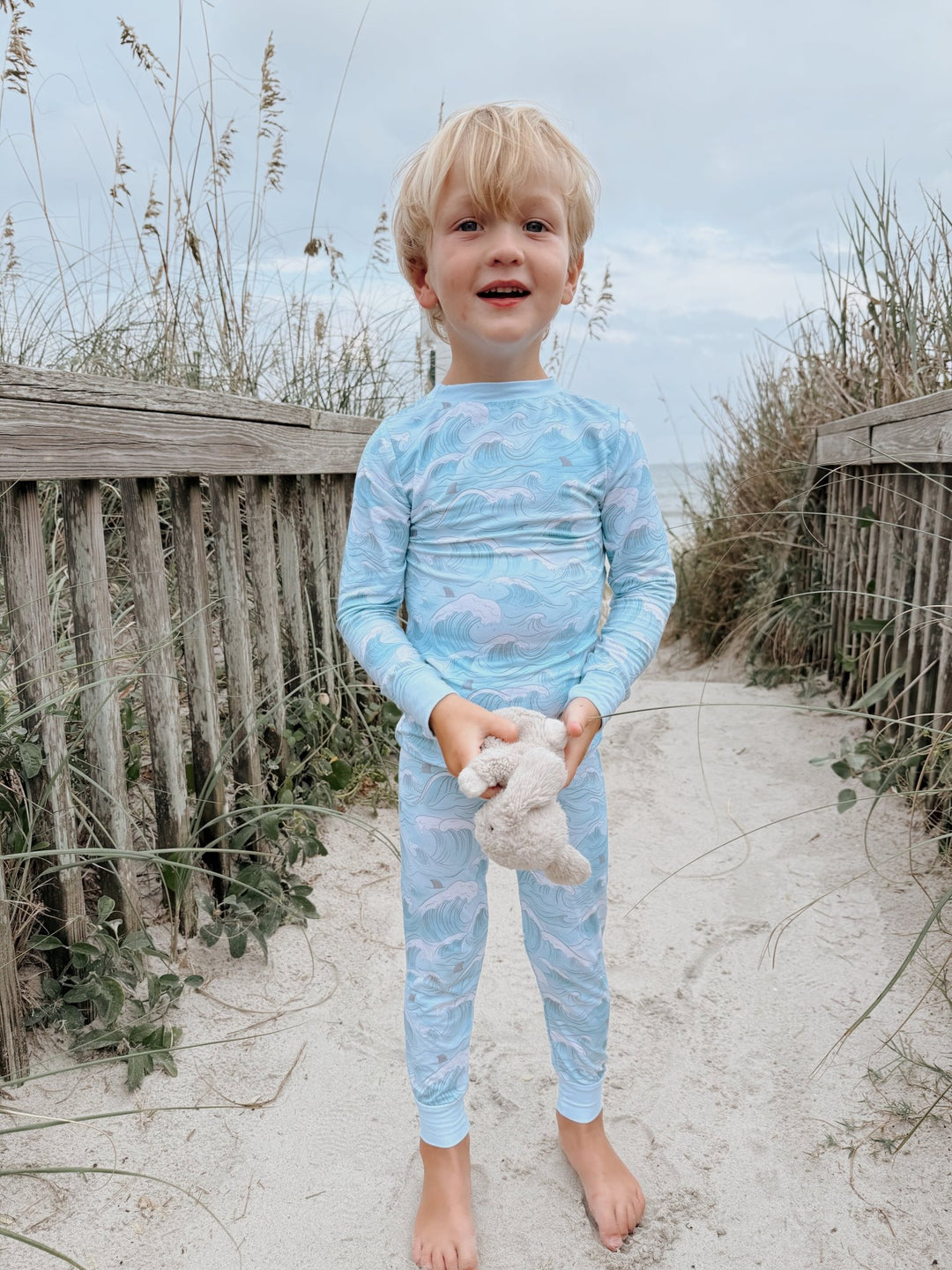 Ocean Dreamers Bamboo Pajamas - Two Piece - Tuck & Char Co.