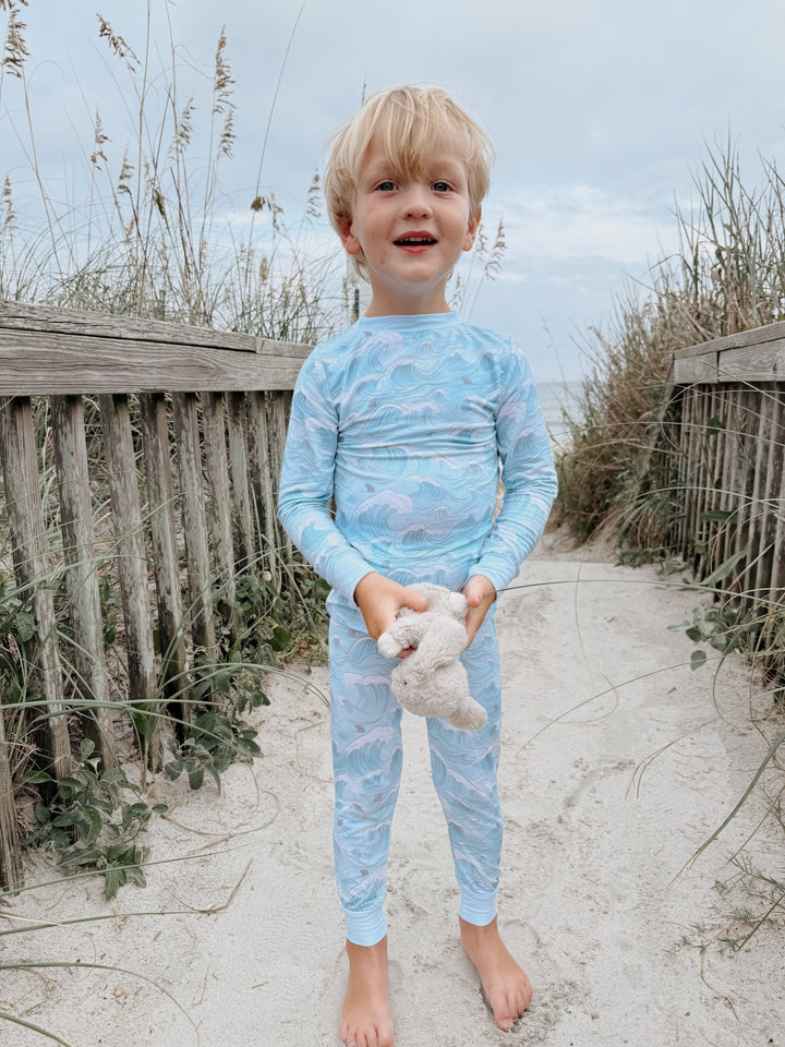 Ocean Dreamers Bamboo Pajamas - Two Piece - Tuck & Char Co.