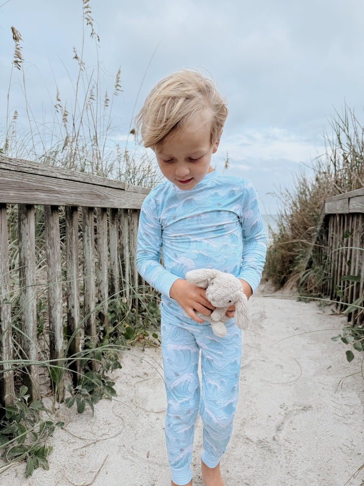 Ocean Dreamers Bamboo Pajamas - Two Piece - Tuck & Char Co.