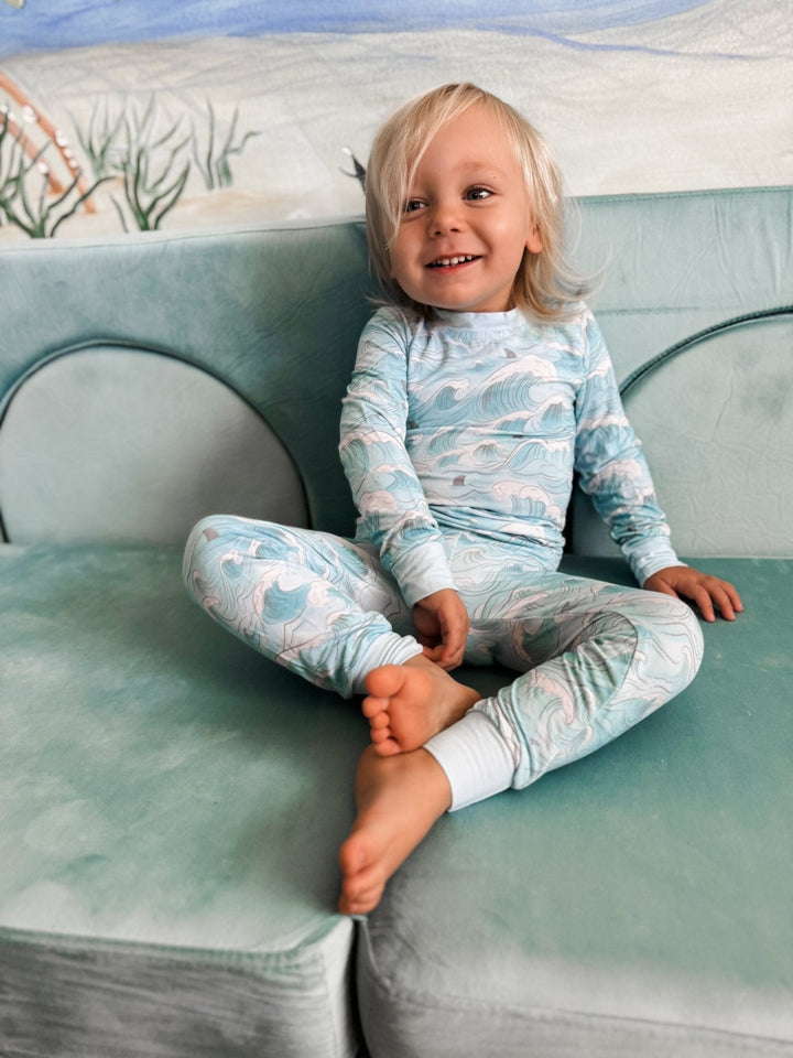 Ocean Dreamers Bamboo Pajamas - Two Piece PRE - ORDER - Tuck & Char Co.