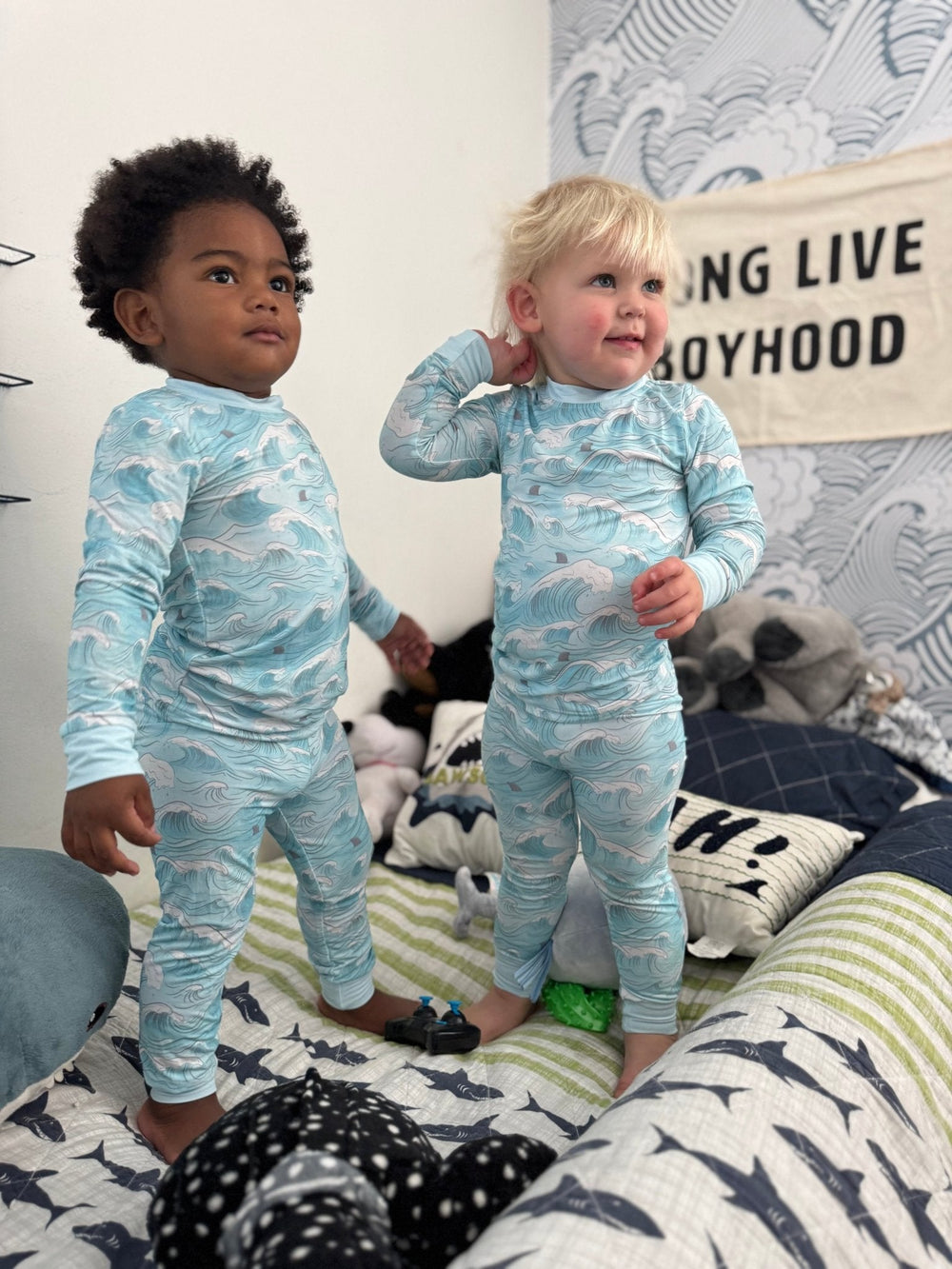 Ocean Dreamers Bamboo Pajamas - Two Piece PRE - ORDER - Tuck & Char Co.