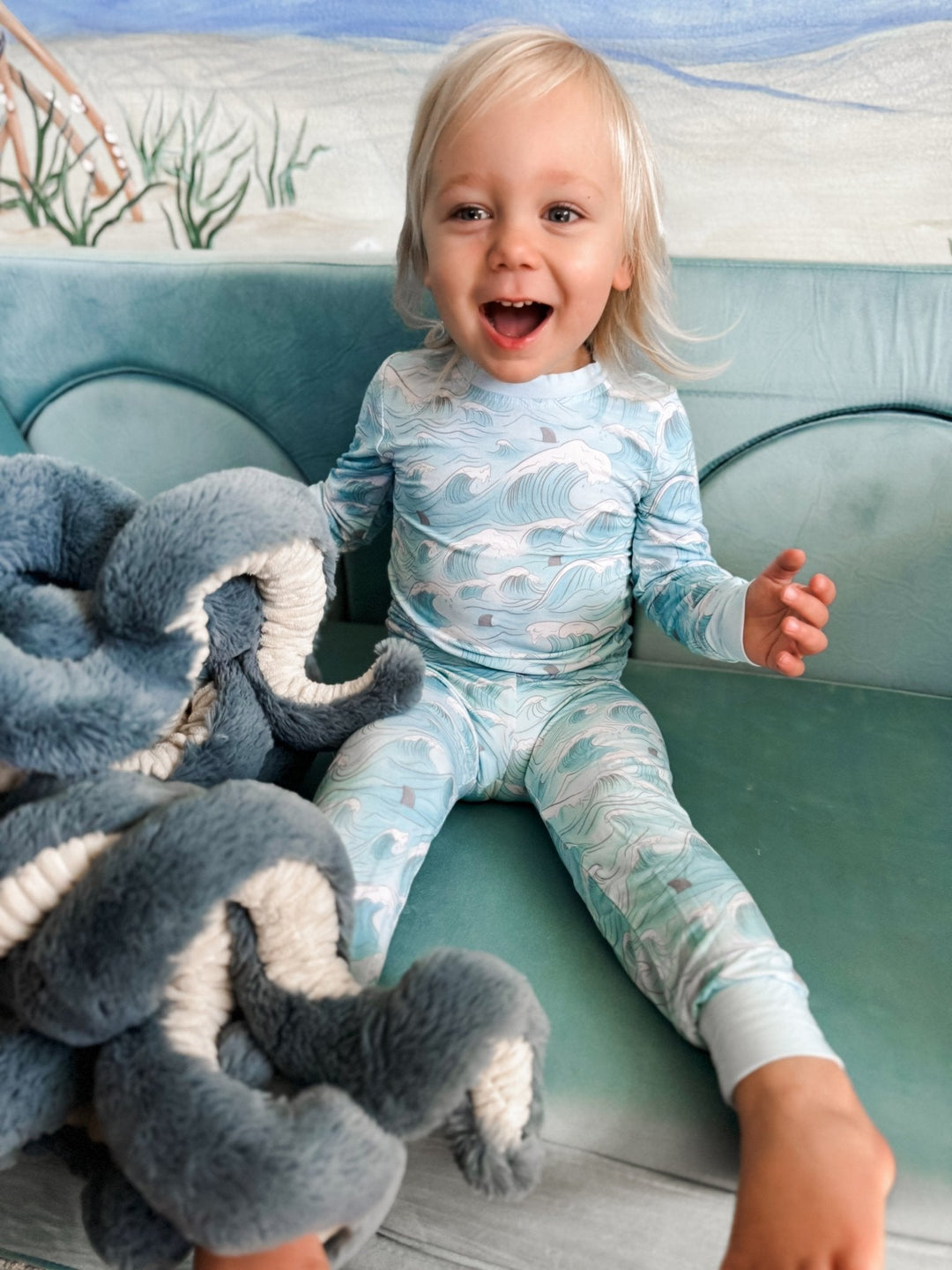 Ocean Dreamers Bamboo Pajamas - Two Piece PRE - ORDER - Tuck & Char Co.
