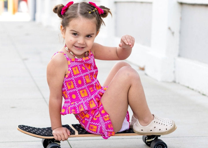 Palms & Frills Girls Two Piece Set - Tuck & Char Co.