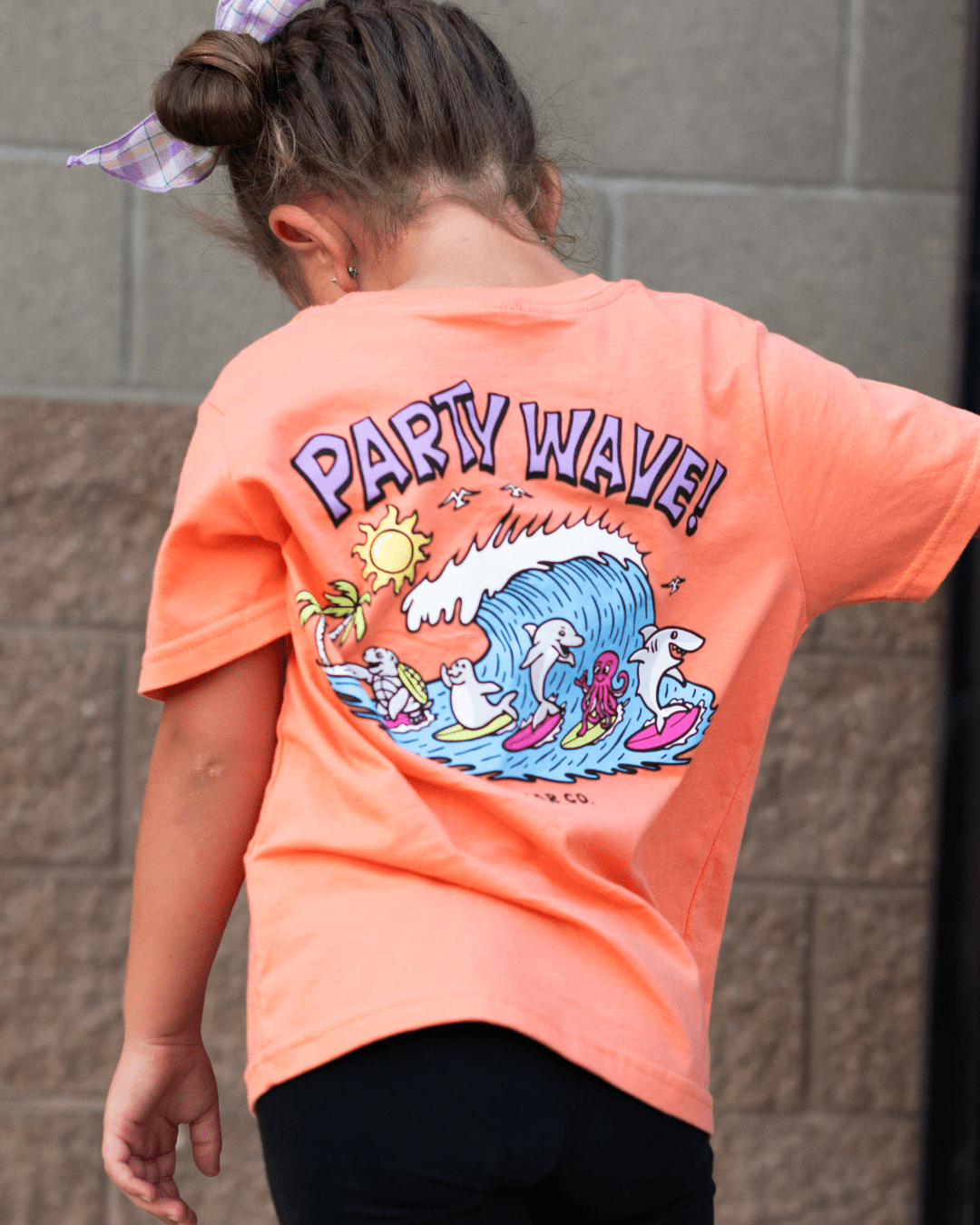 Party Wave T-Shirt - Orange - Tuck & Char Co.
